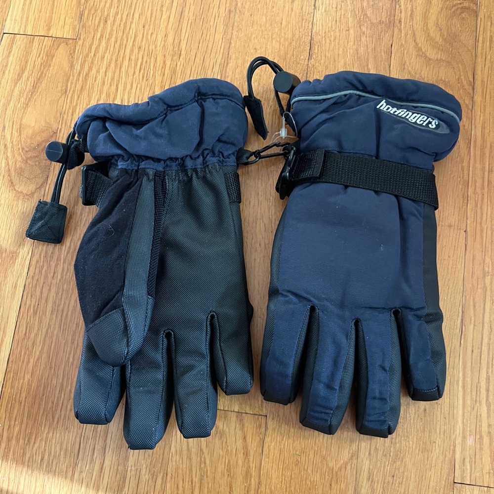 Youth  Hotfingers Glove  Black Navy Blue Size L NEW